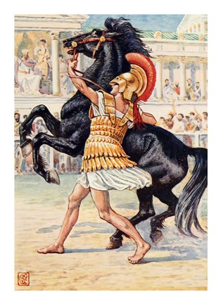 Framed Alexander the Great in the Olympic Games Print