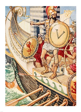 Framed Brasidas loses his shield Print