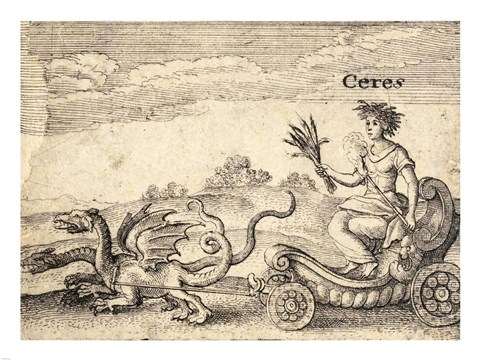 Framed Greek God Ceres Print