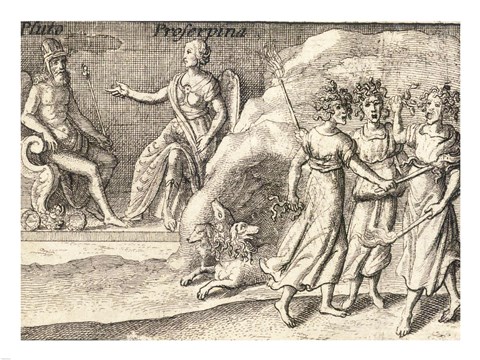 Framed Greek Gods Pluto Print