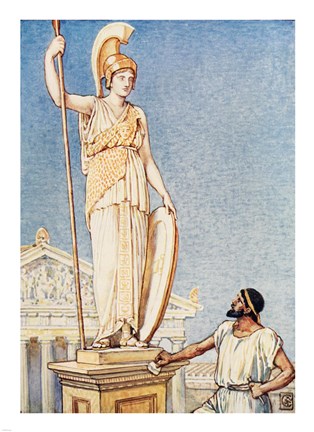 Framed Figure of the Colossal Goddess Print