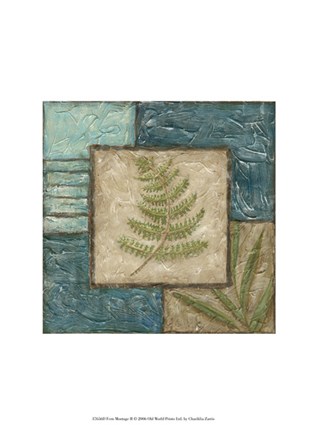 Framed Fern Montage II Print