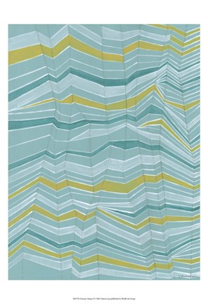 Framed Tectonic Stripes II Print