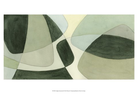 Framed Verdigris Intersection II Print