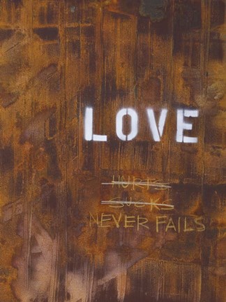 Framed Love Never Fails I Print