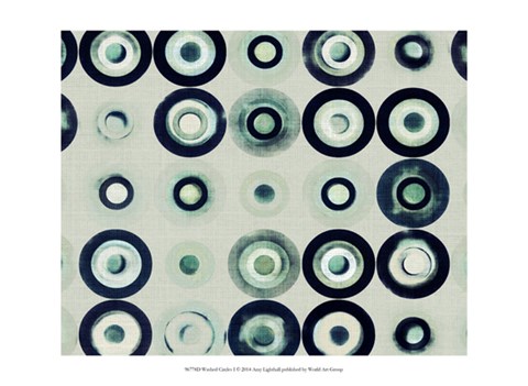 Framed Washed Circles I Print