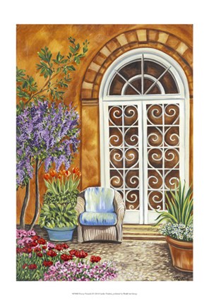 Framed Tuscan Veranda I Print