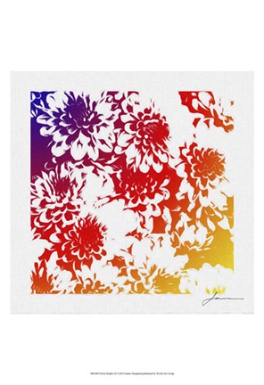 Framed Floral Brights III Print