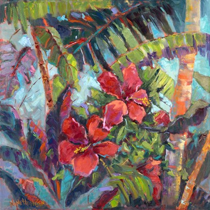 Framed Splash of the Tropics II Print