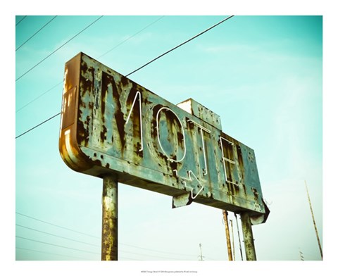 Framed Vintage Motel I Print