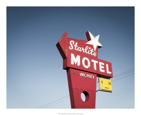 Framed Vintage Motel VI Print