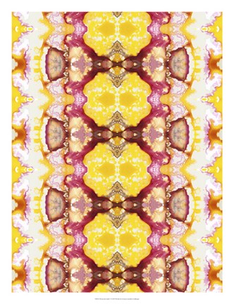 Framed Watercolor Quilt V Print