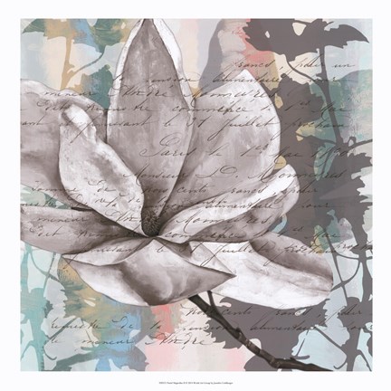 Framed Pastel Magnolias II Print