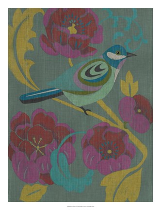 Framed Peony Chintz I Print