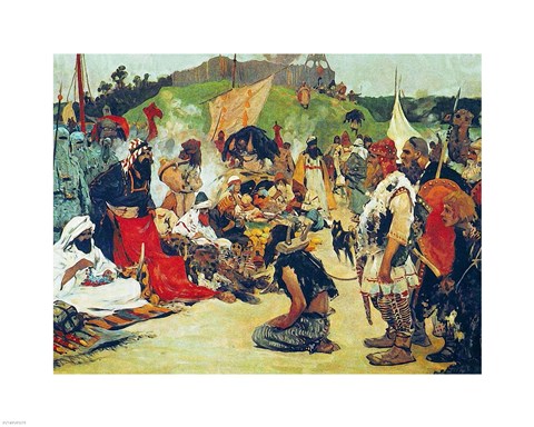 Framed Trade Negotiations in the Country of Eastern Slavs Print