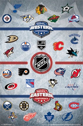 Framed NHL&#174; - Logos 14 Print