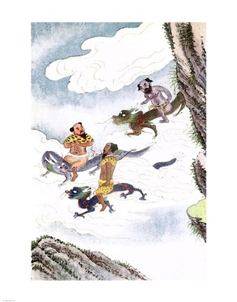 Framed Dragon Gods Print