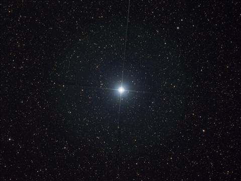 Framed bright star Altair in the constellation Aquila Print