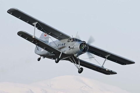 Framed Bulgarian Air Force Antonov An-2 in flight over Bulgaria Print
