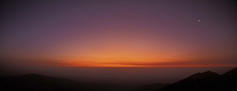 Framed Panoramic view of Las Campanas Observatory at twilight, Chile Print