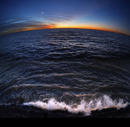 Framed Venus shines brightly before sunrise in Buenos Aires, Argentina Print