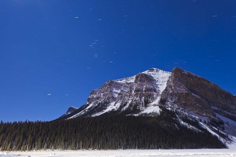 Framed Orion star trails above Mount Fairview, Alberta, Canada Print