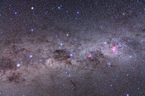 Framed Southern Milky Way with Eta Carinae, Crux and Alpha &amp; Beta Centauri Print