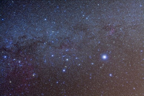 Framed constellation of Canis Major with nearby deep sky objects Print