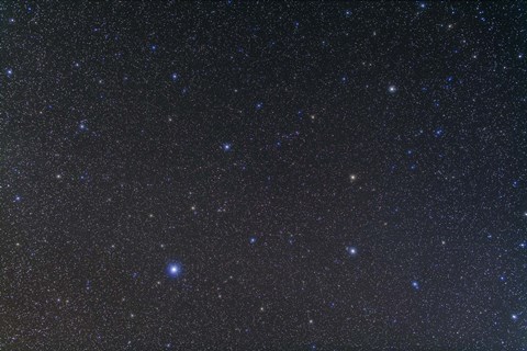 Framed constellation of Virgo Print