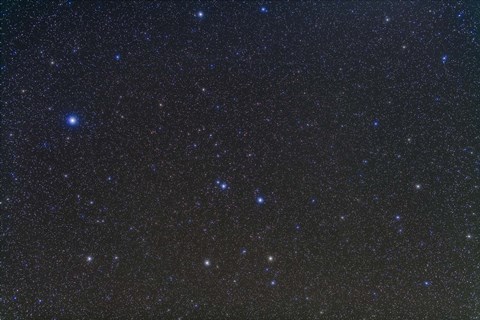 Framed constellations of Corvus and Crater with nearby deep sky objects Print