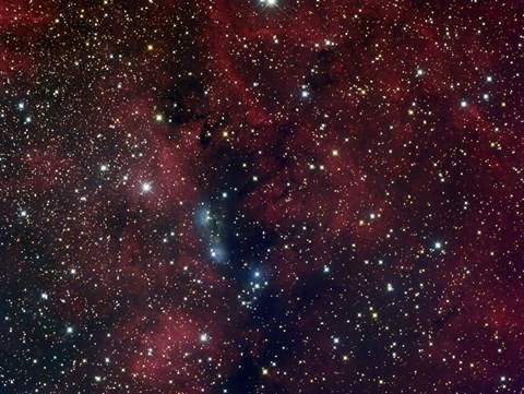 Framed NGC 6914, reflection nebula in Cygnus Print
