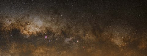 Framed panorama of the Milky Way Print