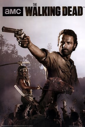 Framed Walking Dead - Season 4 Rick &amp; Michonne Print