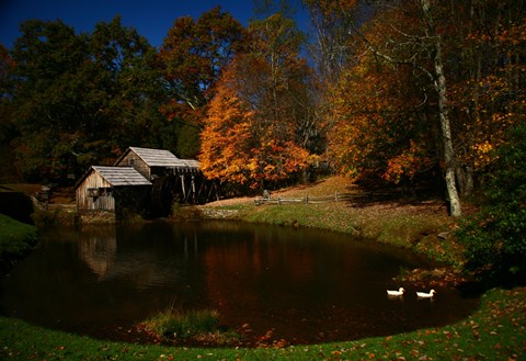 Framed Old Mill On Blue Ridge Parkway Print