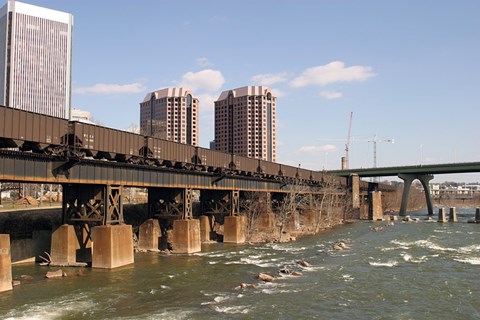 Framed River view Print