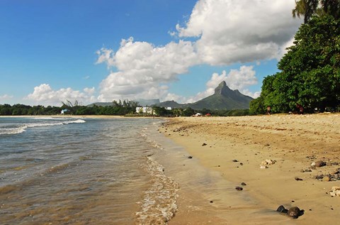Framed Calm Beach, Tamarin, Mauritius Print