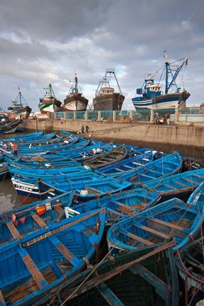 Framed Fishing boats, Essaouira, Morocco Print