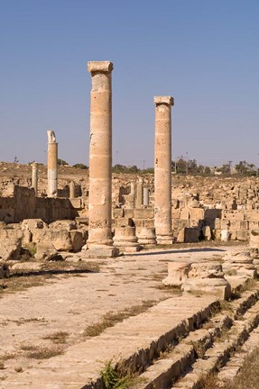 Framed Ancient Architecture, Sabratha Roman site, Libya Print