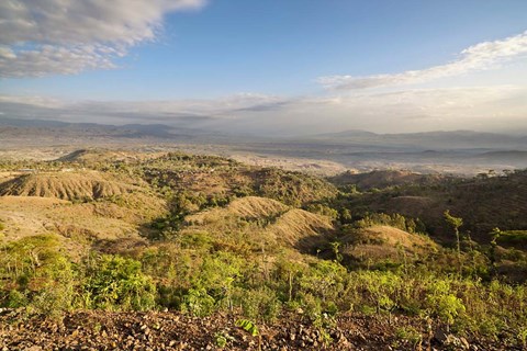 Framed Dry farming on terraces, Konso, Rift valley, Ethiopia, Africa Print