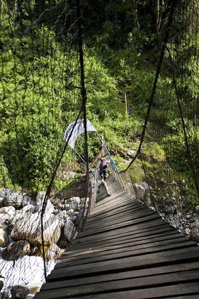 Framed Hiking, Kurt Shafer Bridge, Uganda Print