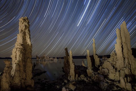 Framed Tufa formations at Mono Lake, California Print