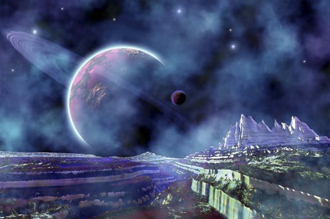 Framed Fantasy Alien World Print