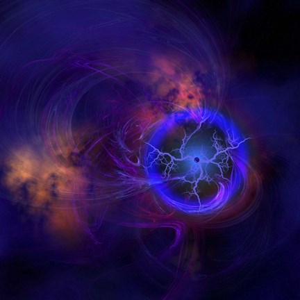 Framed Cosmic forces out in space Print