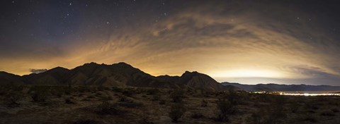 Framed partly coiudy sky over Borrego Springs, California Print