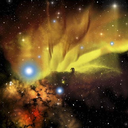 Framed Illustration of the Horsehead Nebula Print