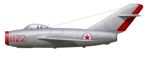 Framed MiG-15bis of the North Korean Air Force Print