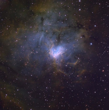 Framed NGC 1491, an emission nebula in the constellation of Perseus Print