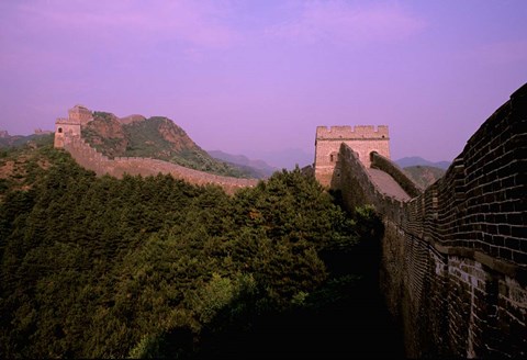 Framed Morning View of The Great Wall of China, Beijing, China Print