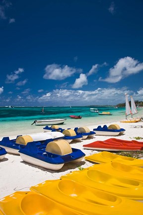 Framed Mauritius, Belle Mare, watercraft for rent Print