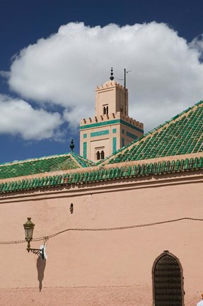 Framed Mosque in Old Marrakech, Ali Ben Youssef, Marrakech, Morocco Print
